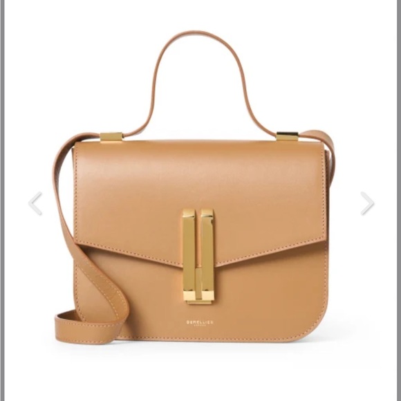 Demellier Vancouver Deep Toffee Leather Crossbody Bag - Picture 1 of 17